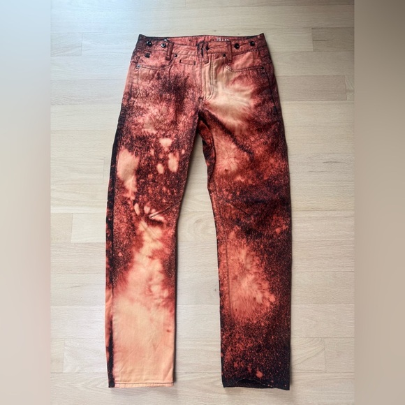 G-Star Other - NWOT G-Star RAW D-Staq Tapered Jeans Men’s 29x32 Orange Black Tie Dye